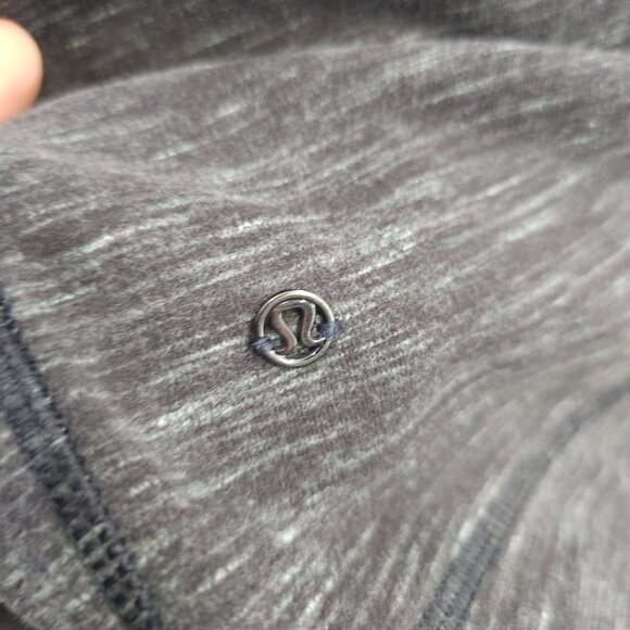 Women's Size 10 Lululemon Button Front hooded sweatshirt coat Gray Spacedye EUC - Picture 15 of 16